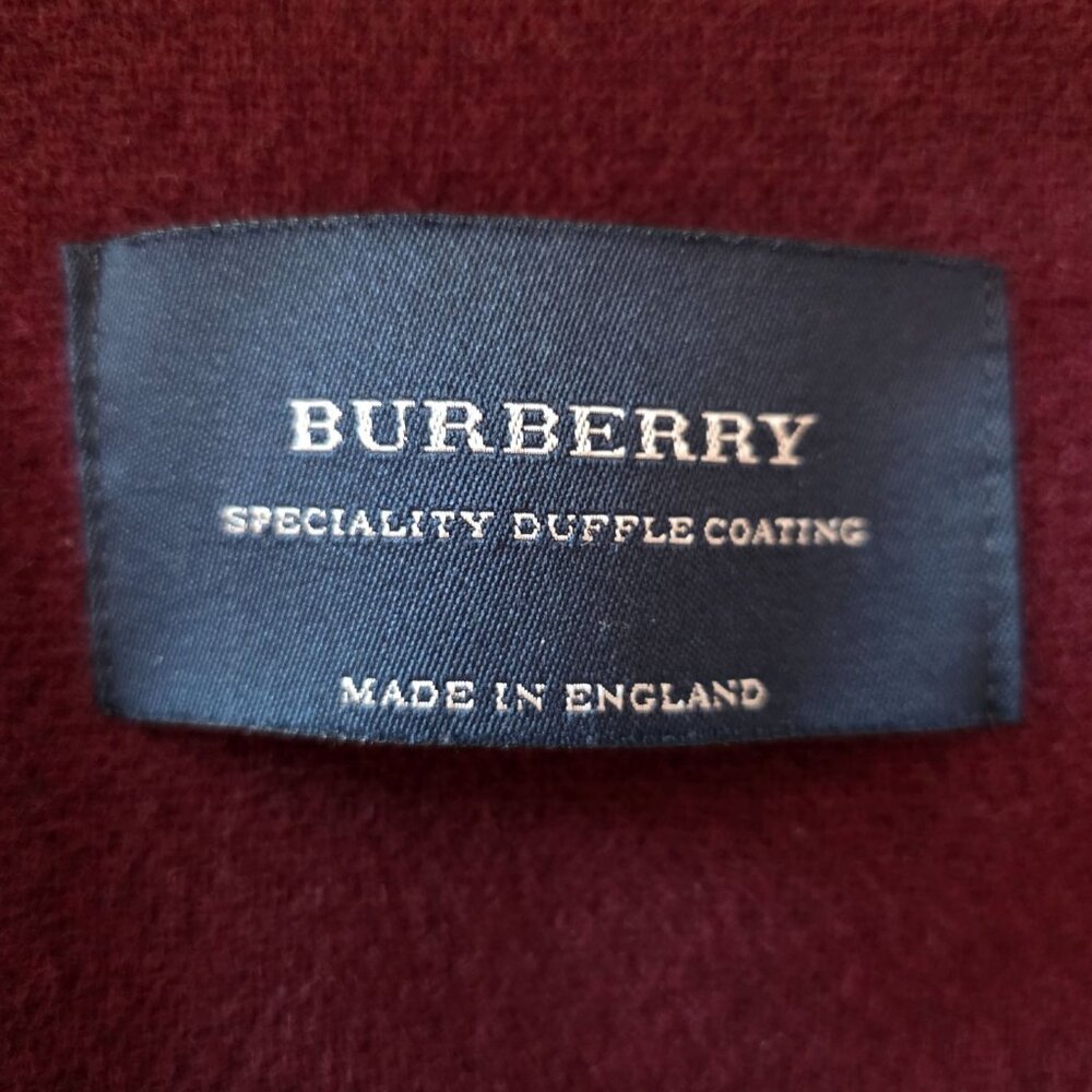 Vintage Burberry London Womens 6 Coat Specialty Duffle Coating Wool Hood Toggle - Picture 9 of 11